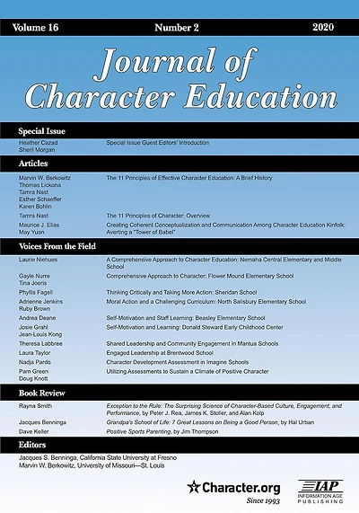 Journal of Character Education Vol 16 Issue 2