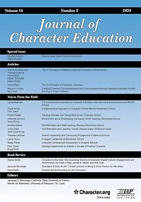 Journal of Character Education Vol 16 Issue 2