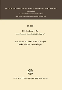 Die Ansprechempfindlichkeit einiger elektronischer Garnreiniger
