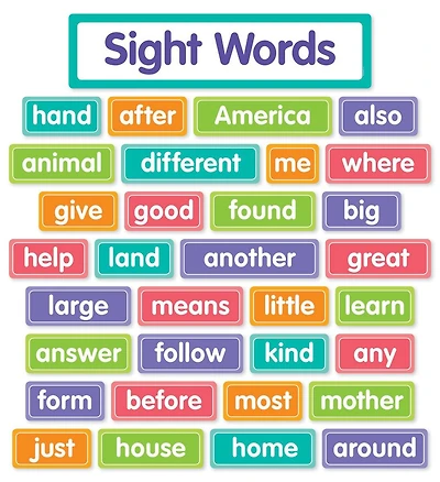 Bulletin Board: More Sight Words
