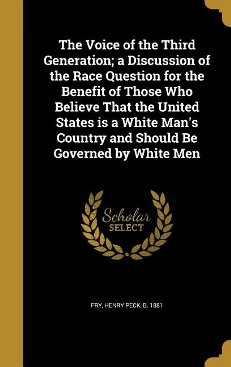 the Voice of Third Generation: a Discussion Race Question for Benefit Those Who Believe That United States Is