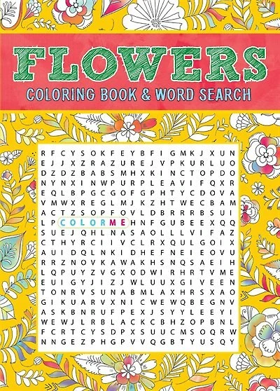 Flowers Coloring Book & Word Search