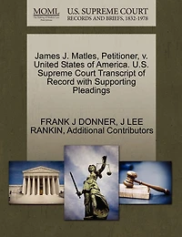 James J. Matles, Petitioner, V. United States Of America. U.s. Supreme Court Transcript Of Record With Supporting Pleadings