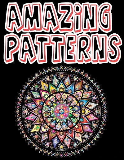 Amazing Patterns: Amazing Geometric Coloring Book - Glossy paperback, 70 Geometric Coloring Book, size 8.5 x 11 in