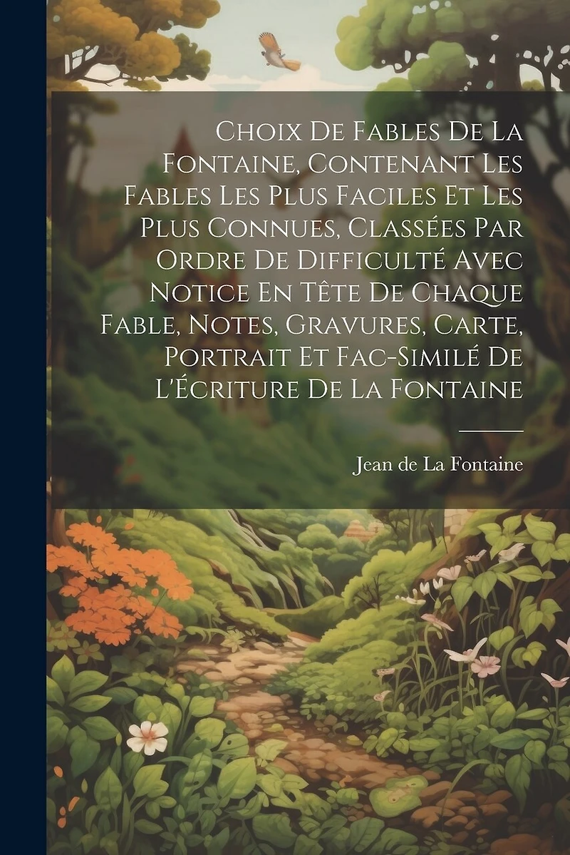 Choix De Fables De La Fontaine, Contenant Les Fables Les Plus Faciles Et Les Plus Connues, Classées Par Ordre De Difficulté Avec Notice En Tête De Chaque Fable, Notes, Gravures, Carte, Portrait Et Fac-Similé De L'Écriture De La Fontaine