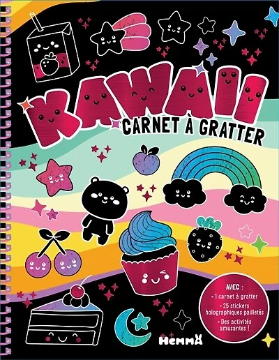 KAWAII - CARNET A GRATTER: Carnet à gratter
