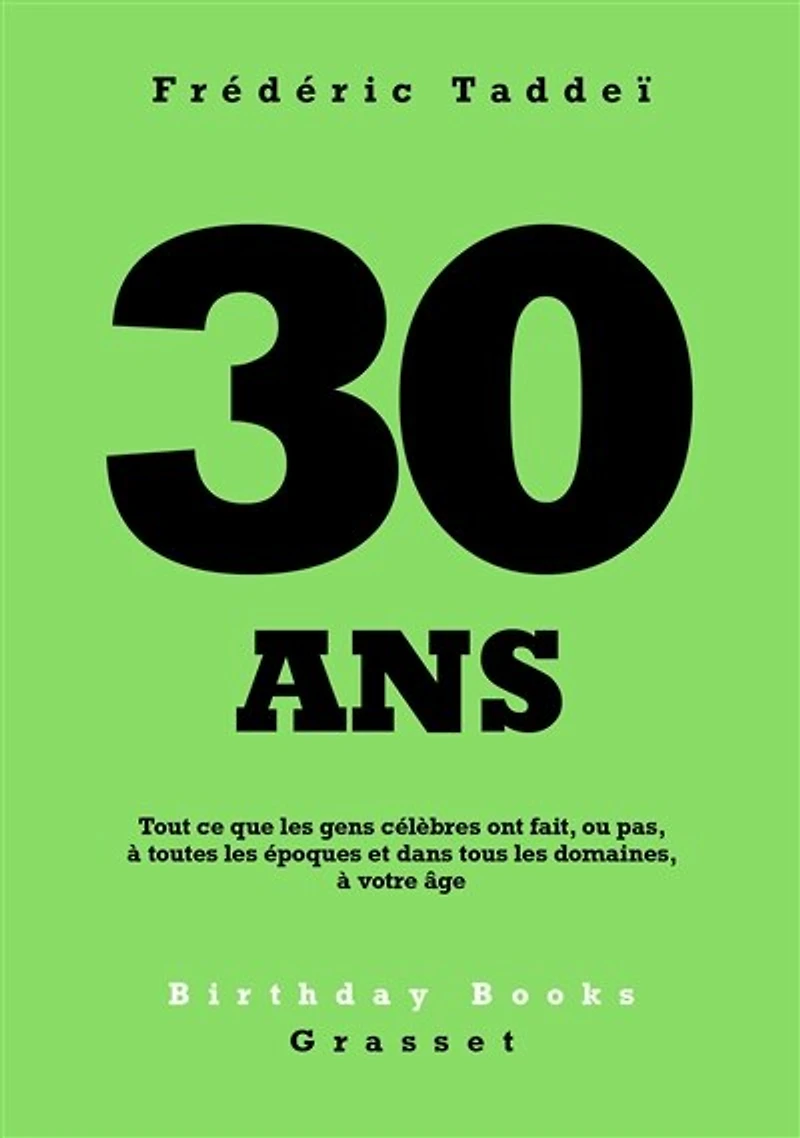 30 ANS: Tout ce que les gens célèbres ont fait, ou pas, à toutes époques et dans tous domaines, votre âge