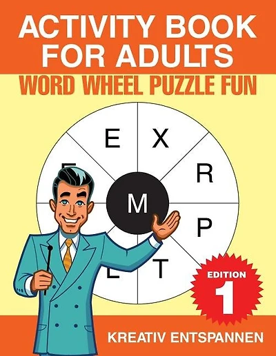 Activity Book For Adults - Word Wheel Puzzle Fun Edition 1