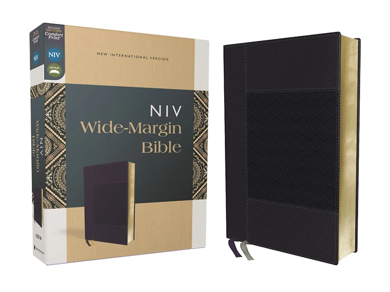 NIV, Wide Margin Bible (A that Welcomes Note-Taking), Leathersoft, Brown, Red Letter, Comfort Print