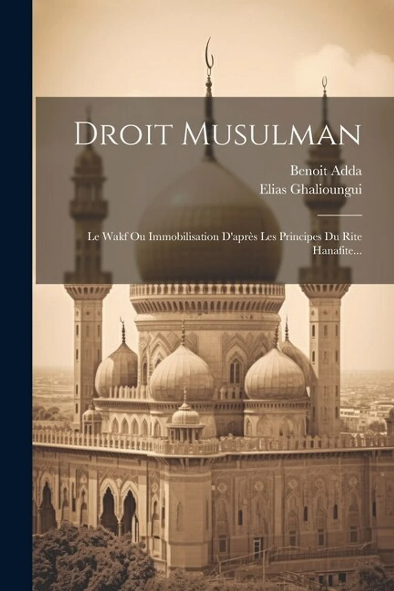 Droit Musulman: Le Wakf Ou Immobilisation D'après Les Principes Du Rite Hanafite...