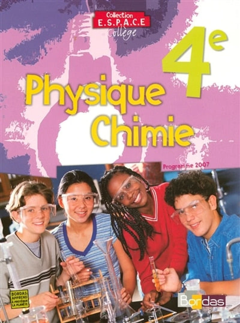 Physique chimie 4e: programme 2007