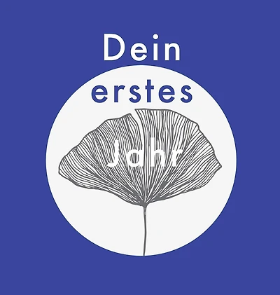 Dein erstes Jahr: Babyalbum dunkel-blau, zum Eintragen der schönsten Momente und Erinnerungen für unser erstes gemein