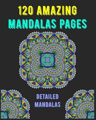 120 Mandalas Pages: mandala coloring book for kids, adults, teens, beginners