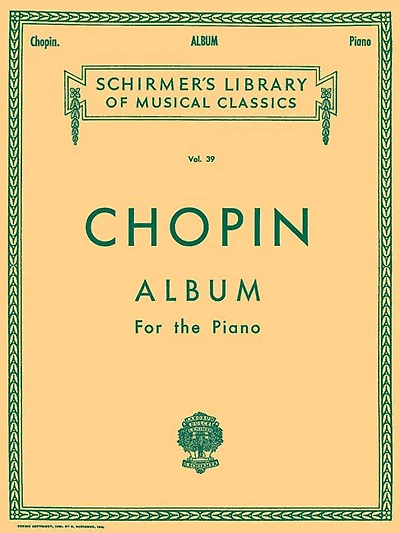 Album: Schirmer Library of Classics Volume 39 Piano Solo