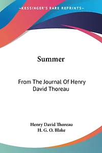 Summer: From the Journal of Henry David Thoreau - Scholar's Choice Edition