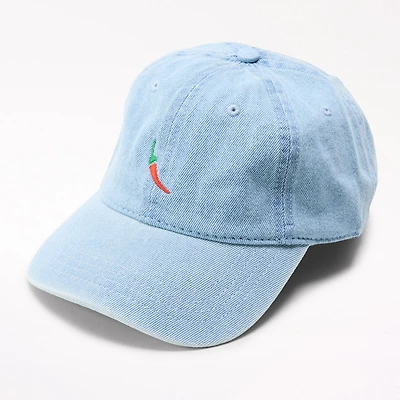 Ball Cap, Chili Pepper, Light Denim
