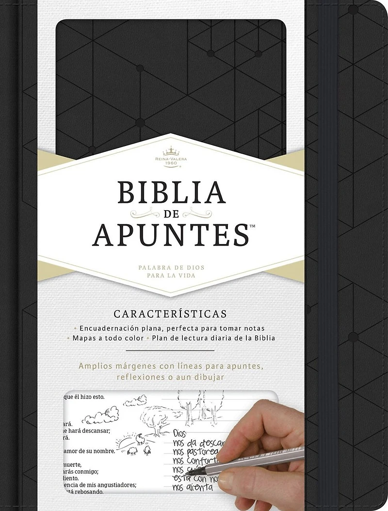 RVR 1960 Biblia de apuntes, gris y floreado tela impresa
