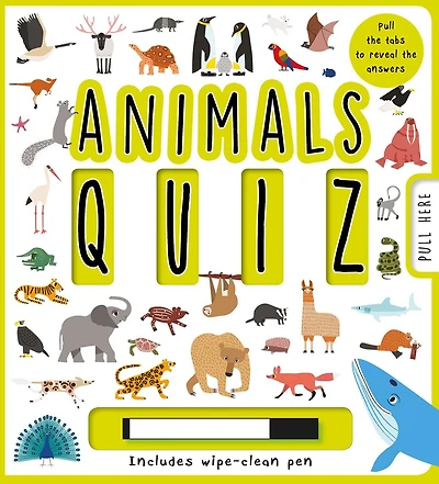 ANIMALS QUIZ: Wipe-clean Quiz Book With Pen