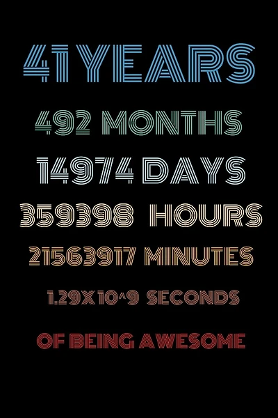 41 years of being awesome: Vintage Birthday gift for 41 years old / 41th birthday gifts for kids, men and women