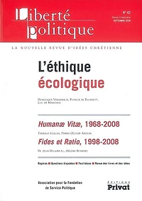Liberté politique, n°42. L'éthique écologique