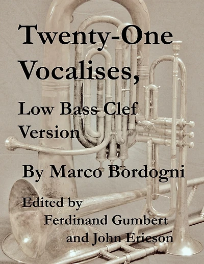 Twenty-One Vocalises, Low Bass Clef Version
