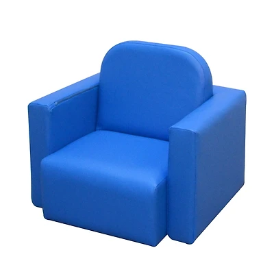 2-in-1 Kids Table & Sofa Chair Set, Blue