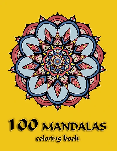 100 mandalas coloring book: geometric pattren design, relaxation therapy & creative art on high quality coloring book