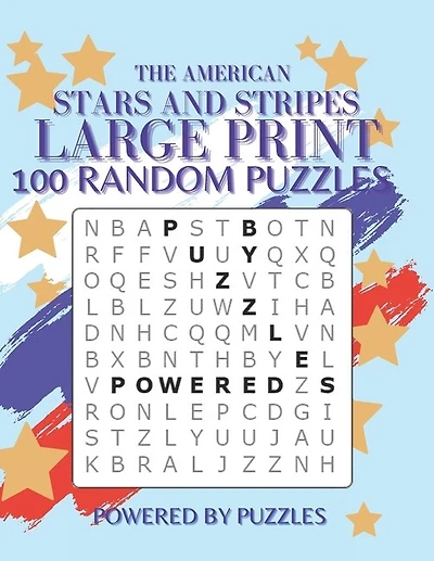 American Stars and Stripes: Large Print 100 Random Puzzles