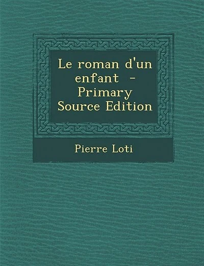 Le roman d'un enfant