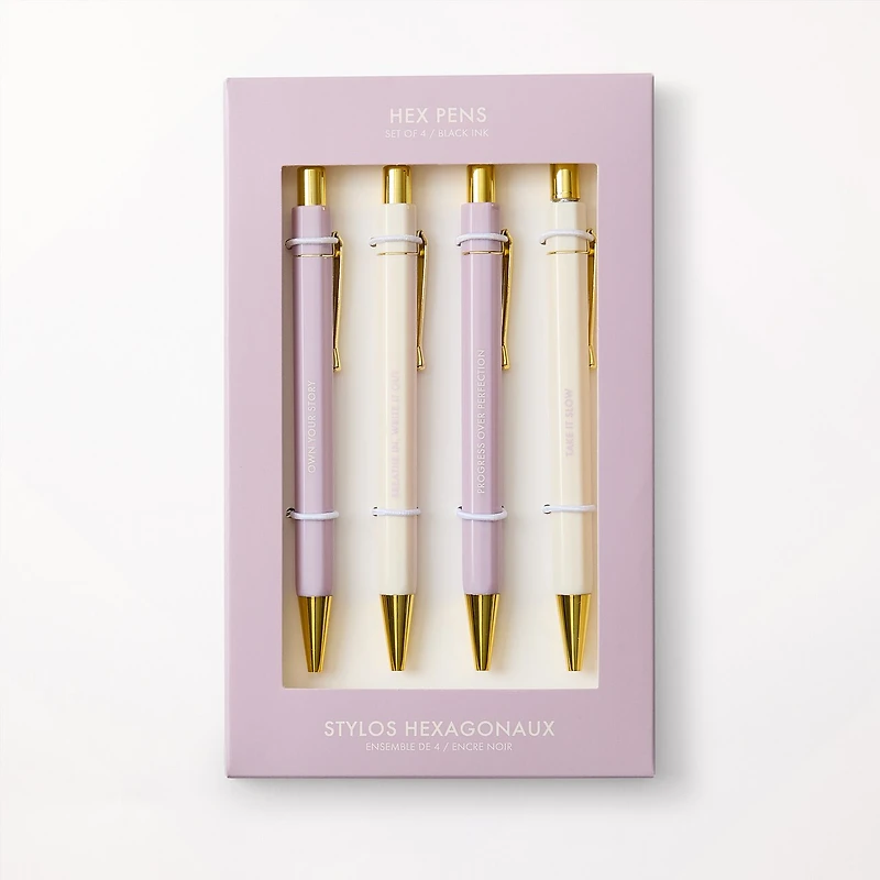 Hex Pens, Set of 4