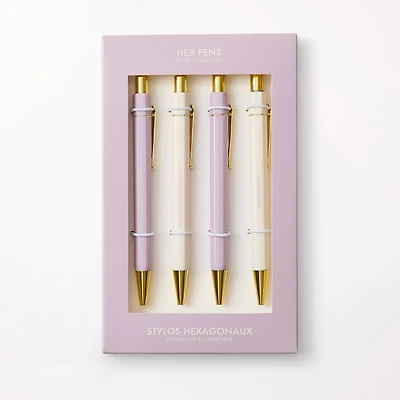 Hex Pens, Set of 4