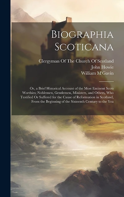 Biographia Scoticana: Or, a Brief Historical Account of the Most Eminent Scots Worthies; Noblemen, Gentlemen, Ministers, and Others, Who Testified Or Suffered for the Cause of Reformation in Scotland