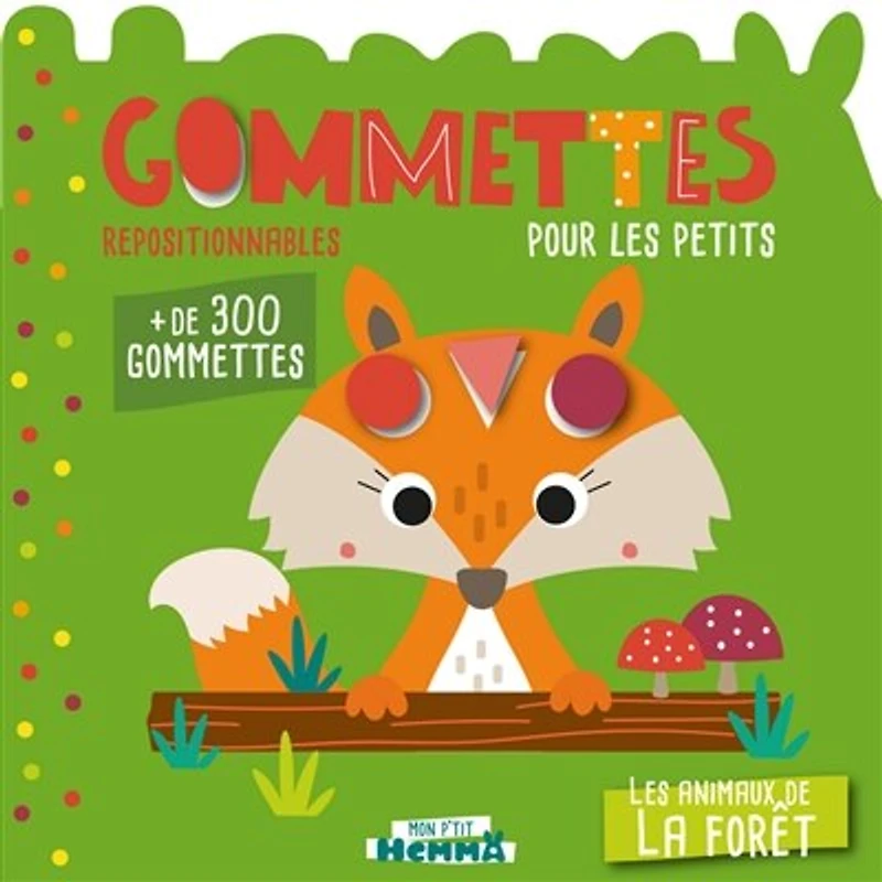 Les animaux de la forêt: gommettes repositionnables pour les petits