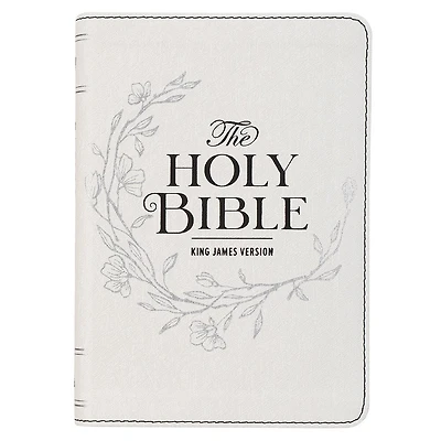 KJV Bible Compact LP Faux Leather, White