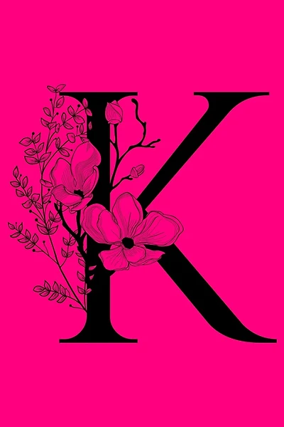 K: Monogram Initial Letter Notebook: Customized Monogrammed Gift Journal To Write In