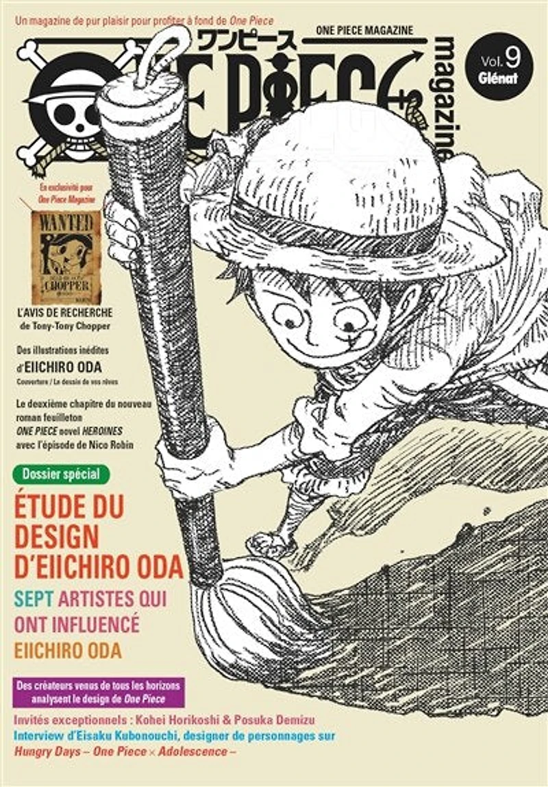 One Piece magazine, n°9. Etude du design d'Eiichiro Oda