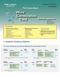 The Word Combination Card: A Writer's Reference