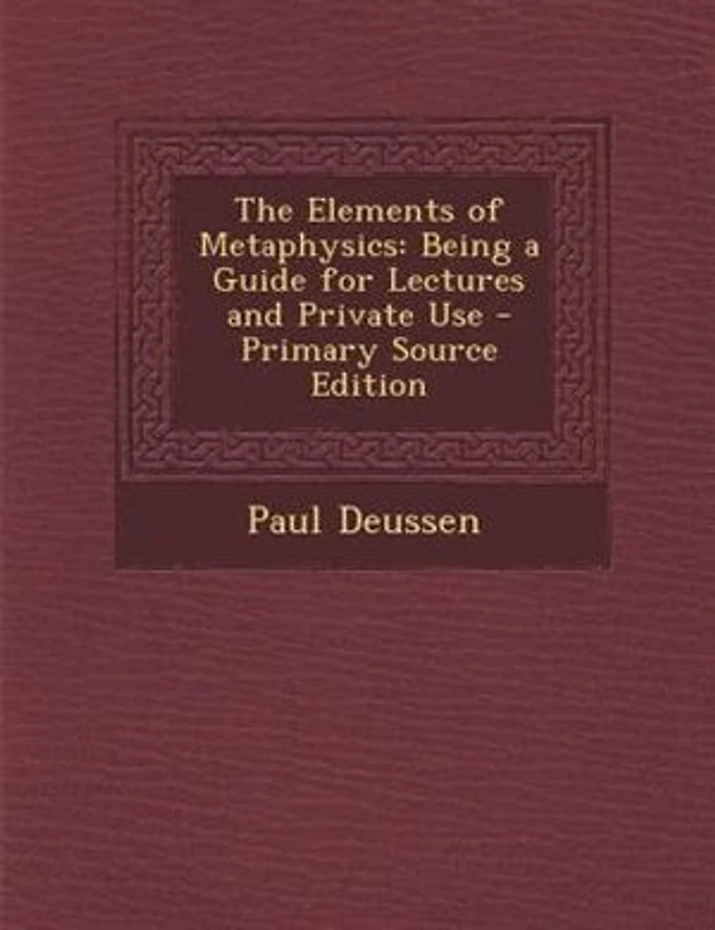 The Elements of Metaphysics: Being a Guide for Lectures and Private Use - Primary Source Edition