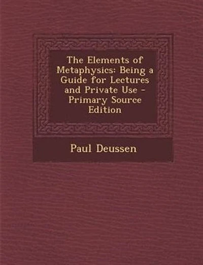 The Elements of Metaphysics: Being a Guide for Lectures and Private Use - Primary Source Edition