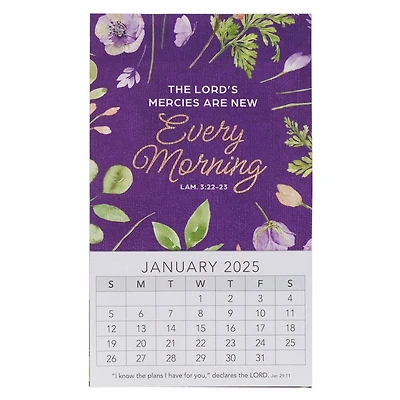 2025 Mini Magnetic Calendar Every Morning Lam. 3:22-23