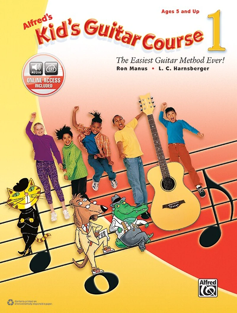 Alfred's Kid's Guitar Course 1: The Easiest Guitar Method Ever!, Book And Online Audio