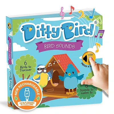 Ditty Bird | Bird Songs | Interactive Sound book for toddlers 1 - 3 | Musical books for baby | Perfect to learn bird's calls