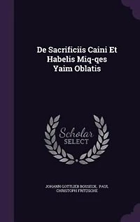 De Sacrificiis Caini Et Habelis Miq-qes Yaim Oblatis