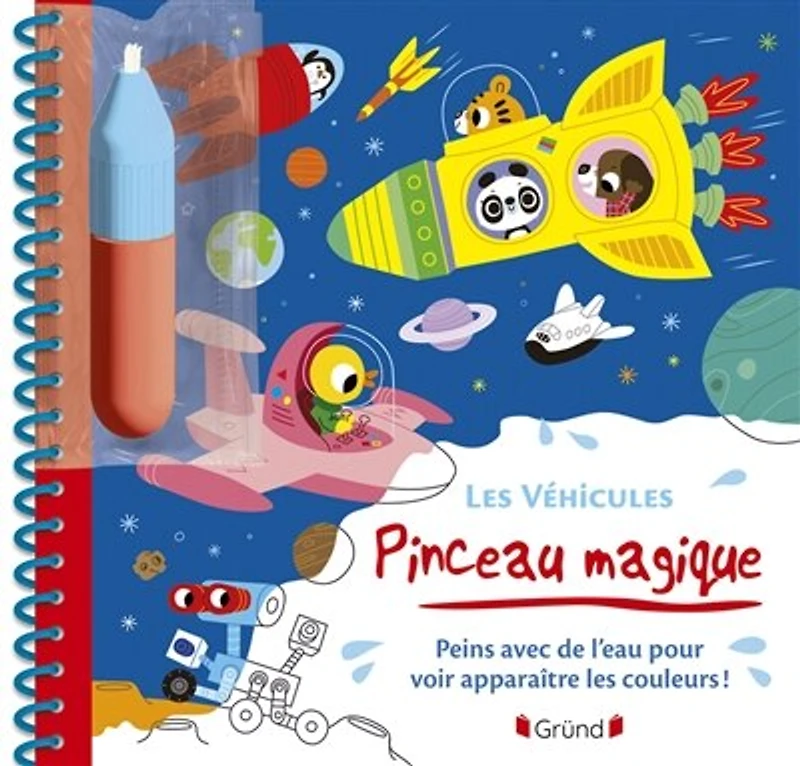 Les véhicules: peins avec de l'eau pour voir apparaître les couleurs !