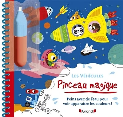 Les véhicules: peins avec de l'eau pour voir apparaître les couleurs !