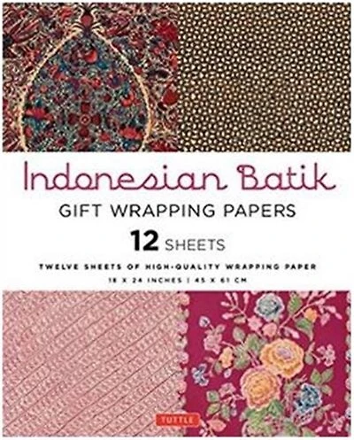 Indonesian Batik Gift Wrapping Papers - 12 Sheets: 18 x 24 inch (45 x 61 cm) Wrapping Paper