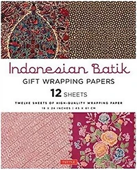 Indonesian Batik Gift Wrapping Papers - 12 Sheets: 18 x 24 inch (45 x 61 cm) Wrapping Paper