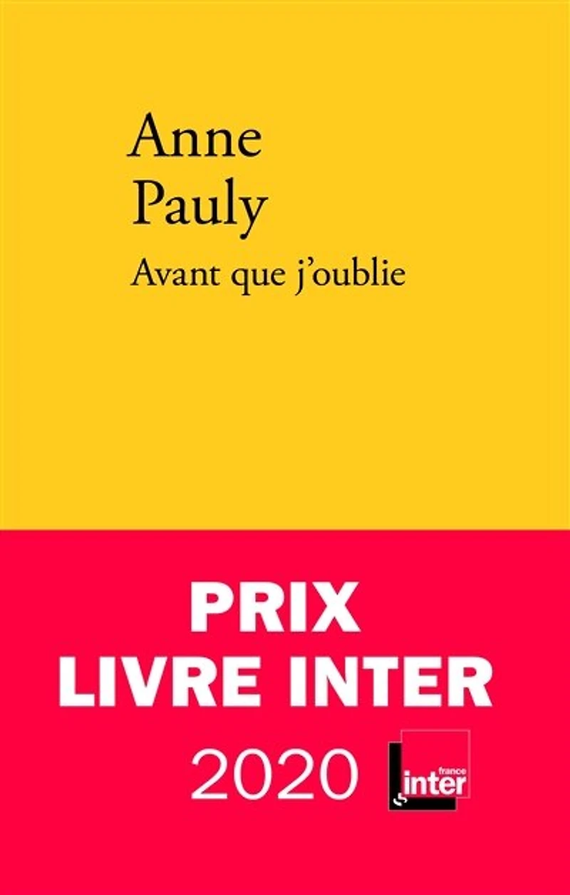 AVANT QUE J'OUBLIE