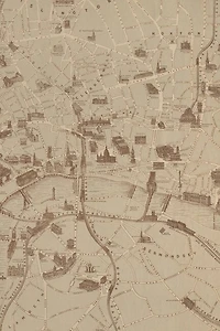 1877 Map Of London - A Poetose Notebook / Journal / Diary (50 Pages/25 Sheets): A Poetose Notebook / Journal / Diary (50 Pages/25 Sheets)