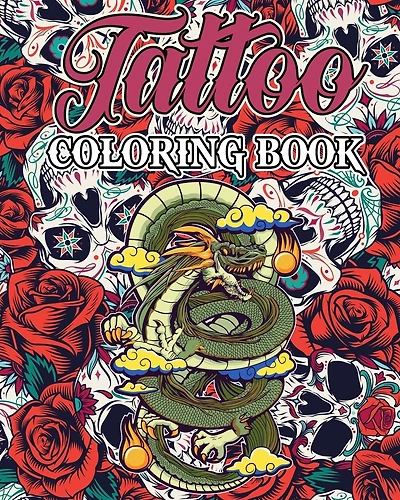 Tattoo Coloring Book for Adults: Coloring Book fo Adults With Modern Tattoo Designs